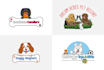 design cartoon dog animal logo