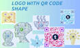 create unique professional  qr code design with logo