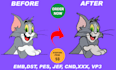 do embroidery digitizing into dst,pes in 1 hour