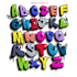 make art typography funny, cartoon and horror