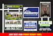 do eye catching custom yard sign design, lawn sign, real estate yard signs