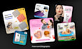 design instagram, facebook posts and meta ad creatives