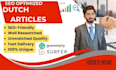 write dutch articles blog posts and web content with ai