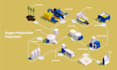 3d isometric map, tourist map, event map, or isometric vector map illustration