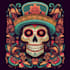 design unique and creative mexican dead day,skull logo