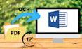 convert your scanned images, PDF to excel, PDF to text doc ocr