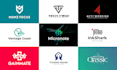 do unique modern minimalist custom business logo design