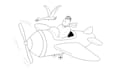 draw simple cartoon line art illustration