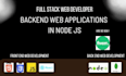 create backend applications with node js  rest API, and API integration