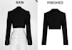 create invisible mannequin images with symmetry and clean neck joint