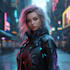 make cyberpunk style character art for any project