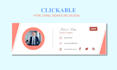 design a clickable HTML and outlook edit gmail signature