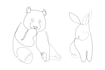 draw your pet animal in line art, one line art, line art icon illustration logo