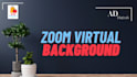design zoom virtual background with your company logo