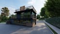 design shipping container homes, cafes, restaurant in 3d