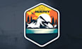 design badge, patch, circular round logo and sticker