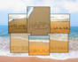 write your beautiful names and greeting beach as video, pic