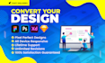 convert figma, adobe xd, wix to wordpress website using elementor pro