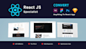 convert figma to react PSD to react js  tailwind CSS