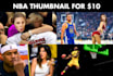 design best and amazing nba basketball niche youtube thumbnail