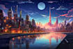 create amazing city environment background concept design