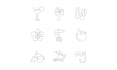 design elegant minimalistic one line vector icons
