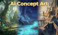 create, fix hyper detailed cinematic fantasy world environments using ai