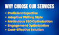 do SEO article writing, content writing or blog post writing