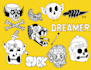 hand drawn amazing custom sticker tshirt designs for you