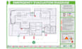 design an easy to use emergency exit plan, evacuation map