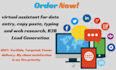 do lead generation, virtual assistant, web research, data entry