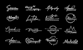 create signature, handwritten, scripted, cursive  logo