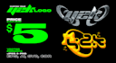 design y2k and unique logo
