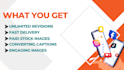 do high converting facebook ads design and caption