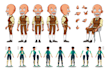create vector cartoon character design for animation and game