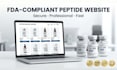 build high converting fda compliant research peptide website