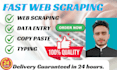 do data entry, convert, excel dashboard, and web research