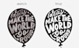 draw hand lettering typography design in silhouette