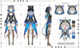 draw your furry fursona reference sheet and anthro character