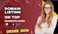 list your domain on marketplace domain listing sales page