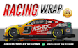design unique racing car wrap, livery racing car,vehicle wrap design