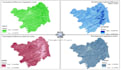 find lulc change, ndvi, classification, lst in gis rs