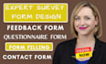 create survey monkey, fill online survey, survey form with quantity surveyor