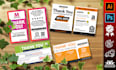 design amazon thank you card, product insert card, packaging insert