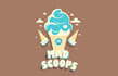 mad scoops ice cream logo design