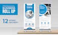 do roll up banner, retractable, roller, signage design