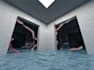 create backrooms renders, liminal space aesthetic images