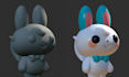 create game cartoon 3d character model for 3d printing