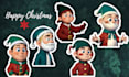 generate ai pixar style christmas stickers