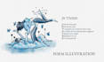 create minimalist line art watercolor for you poems and stories